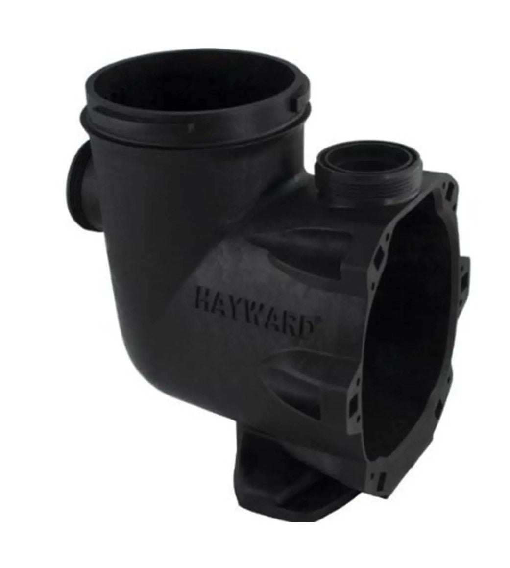 Hayward SPX3200A pump housing replacement for Tristar and Ecostar pool pumps, durable black plastic body with threaded inlet and outlet ports.